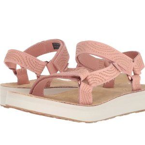 TEVA Midform Universal Geometric Tropical Peach Sandals - SZ 8